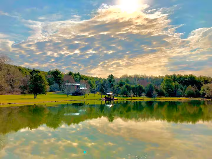 Bedroom with lake view
